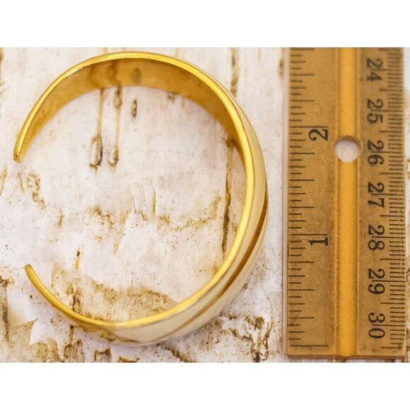 7 inch, Vintage Cross Design Beige Cuff Bracelet - B18 - Picture 3 of 3